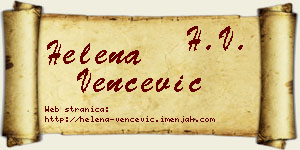 Helena Venčević vizit kartica